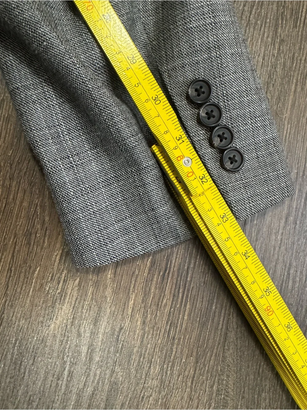Ralph Lauren Mens Silk Wool Suit Coat Blazer 46R Gray Tonal Subtle Windowpane